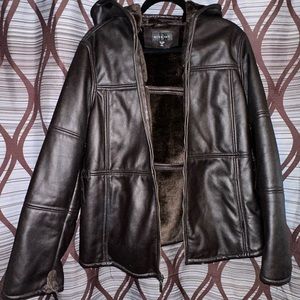Cozy women’s leather jacket